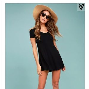 Lulu’s Better Together Black Shirt Dress